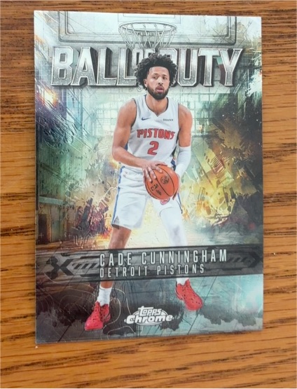 2021 Topps Chrome Basketball #BALL-OUTY Cade Cunningham — front