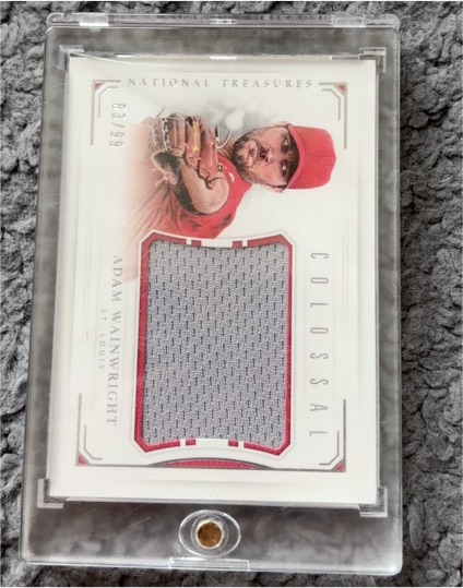 2019 Panini National Treasures Colossal #03 Adam Wainwright — front