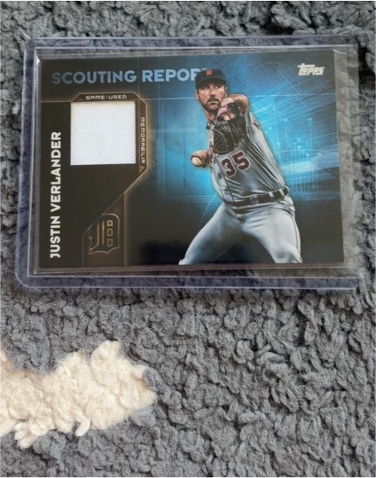 2018 Topps Scouting Report Game-Used #SR-JV Justin Verlander — front