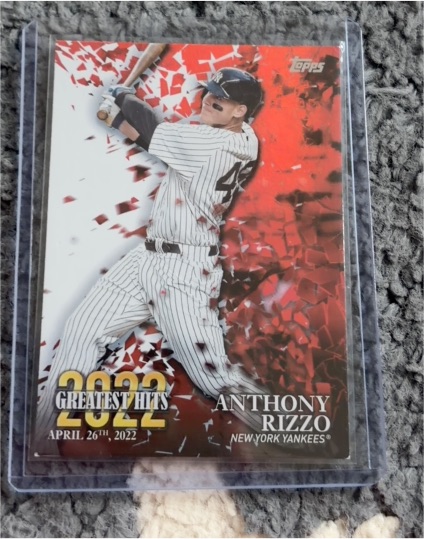 2022 Topps Greatest Hits April 26th Anthony Rizzo — front