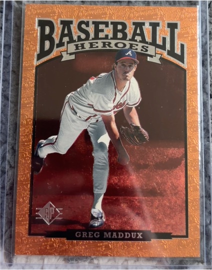 1994 SP Baseball Heroes #1 Greg Maddux — front
