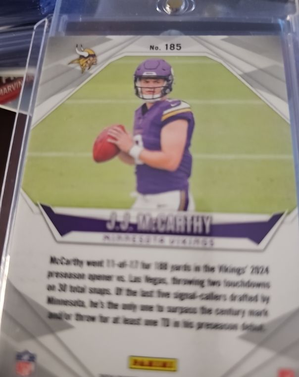 2024 Panini #185 J.J. McCarthy — front