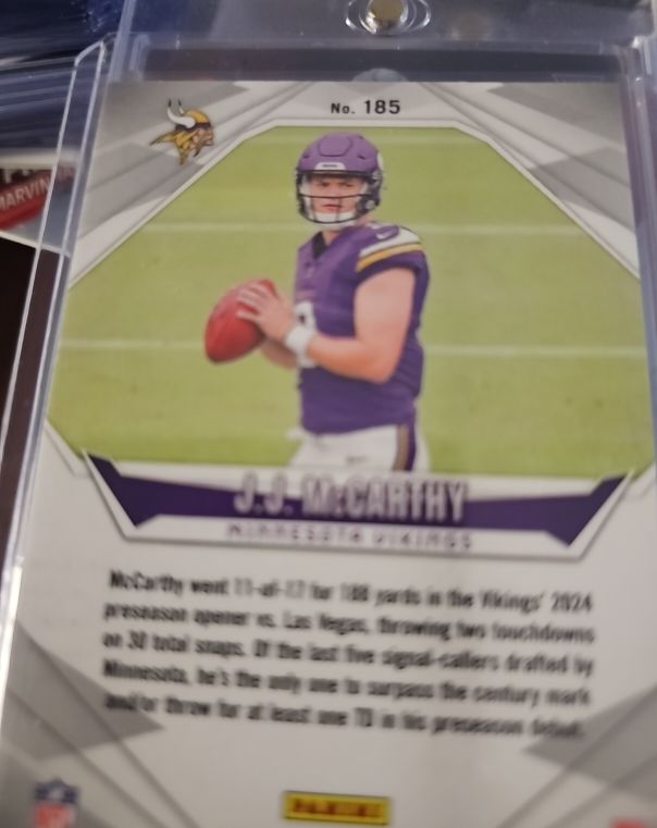 2024 Panini #185 J.J. McCarthy — front