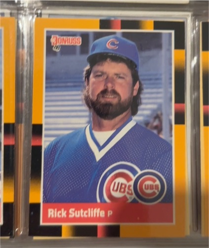1987 Donruss #1 Rick Sutcliffe — front