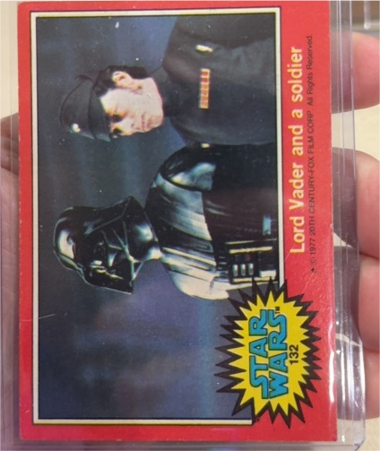 1977 Topps Star Wars #132 Lord Vader and a soldier — front