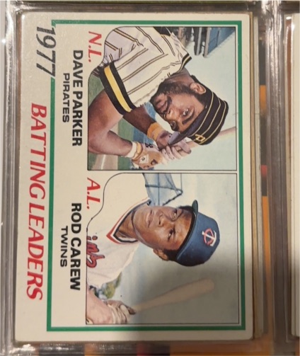 1977 Topps Batting Leaders Dave Parker / Rod Carew — front