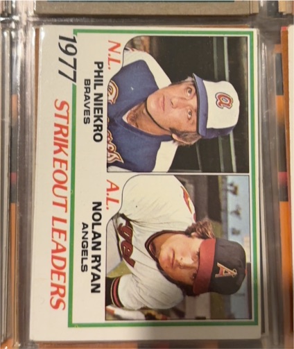 1978 Topps #1977 1977 Strikeout Leaders Phil Niekro Nolan Ryan — front