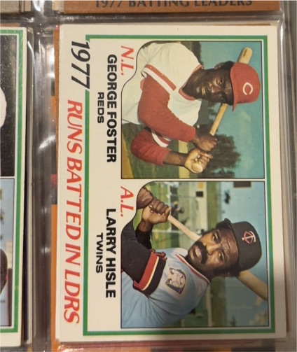 1978 Topps #1977 Runs Batted In LDRS George Foster Larry Hisle — front