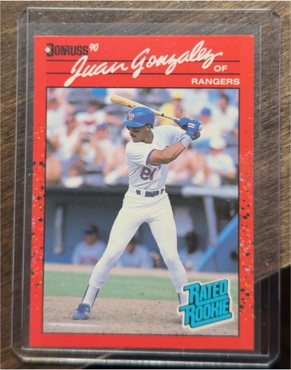 1990 Donruss #90 Juan Gonzalez — front