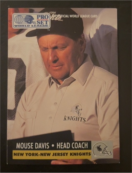 1991 Pro Set WLAF Mouse Davis Head Coach — front