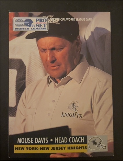 1991 Pro Set WLAF #22 Mouse Davis — front