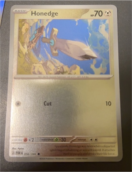 2016 Pokémon #056 Honedge — front