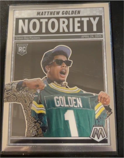 2025 Mosaic Matthew Golden Notoriety RC — front