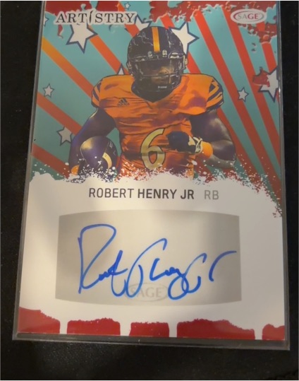 2020 SAGE Artistry Robert Henry Jr Autograph — front