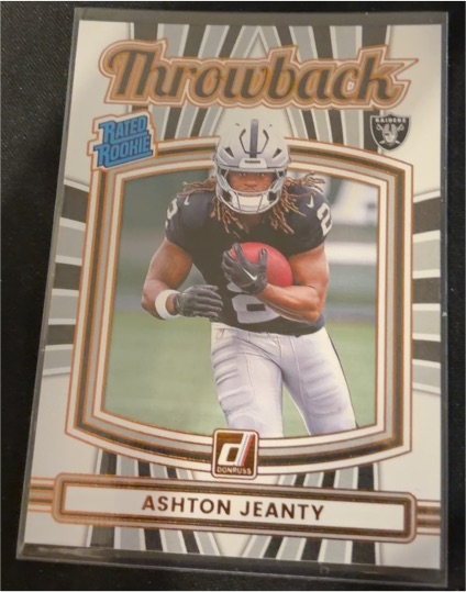 2022 Donruss Throwback #TB-1 Ashton Jeanty — front