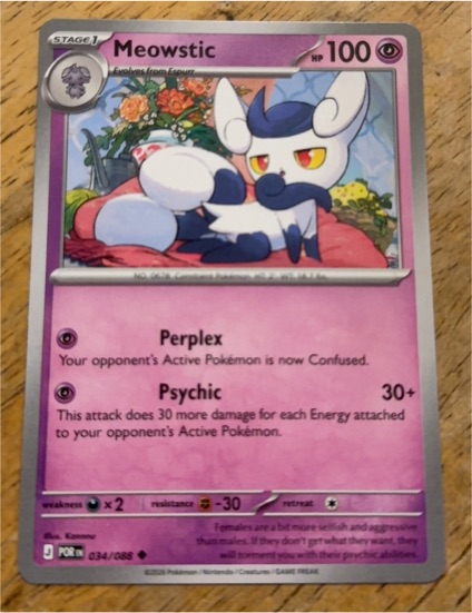 2016 Pokémon #034 Meowstic — front