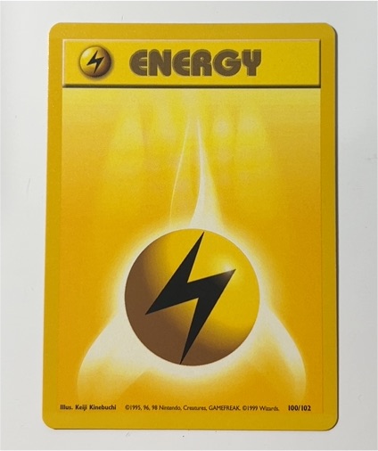 1999 Pokémon #100 Lightning Energy — front