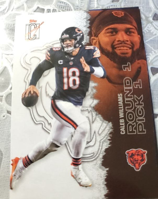 2023 Topps DC Caleb Williams Round 1 Pick 1 — front