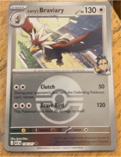 2023 Pokémon #274 Larry's Braviary — front