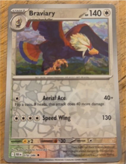2022 Pokémon SWSH Evolving Skies #078 Braviary — front