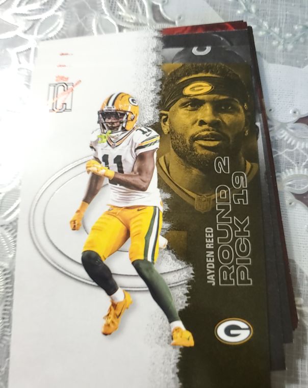 2022 Panini Jayden Reed Round 2 Pick 19 Green Bay Packers — front