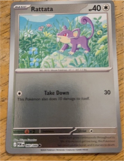 2022 Pokémon #050 Rattata — front