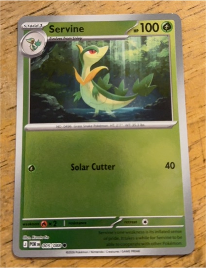 2016 Pokémon #005 Servine — front