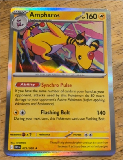 2022 Pokémon SWSH Chilling Reign #029 Ampharos — front