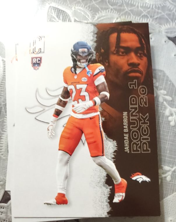 2023 Panini #Round 1 Pick 20 Jahdae Barron — front