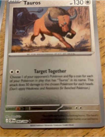 2021 Pokémon Chilling Reign #33 Tauros — front