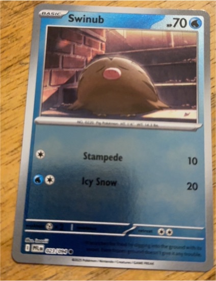 2020 Pokémon #023 Swinub — front