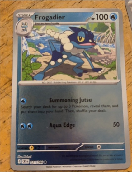 2023 Pokemon #027 Frogadier — front