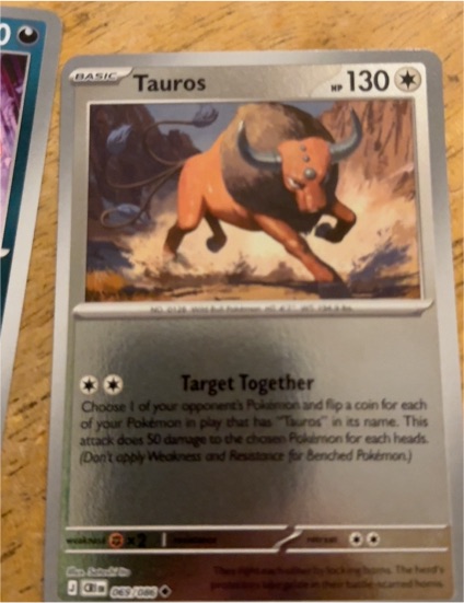2020 Pokémon #022 Tauros — front
