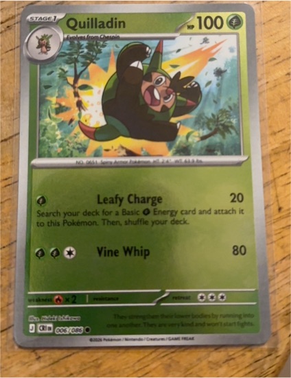2023 Pokémon 006 Quilladin — front