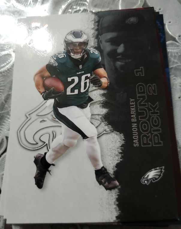 2022 Football Saquon Barkley Round 1 Pick 2 Philadelphia Eagles — front