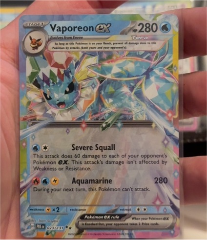 2014 Pokémon PRC #23 Vaporeon ex — front