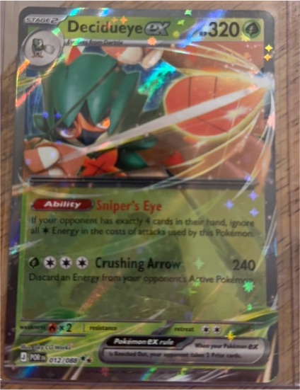 2015 Pokémon XY #012 Decidueye EX — front