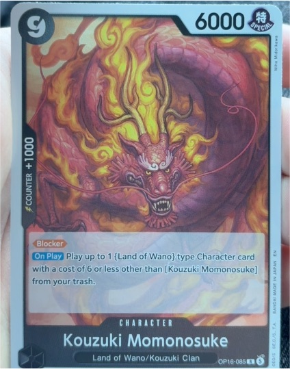 2019 Dragon Ball Super Card Game OP16-085 Kouzuki Momonosuke — front