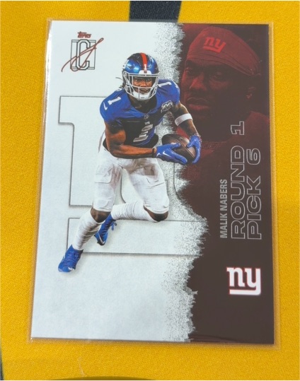 2023 Topps ID #Malik Nabers Malik Nabers Round 1 Pick 6 — front