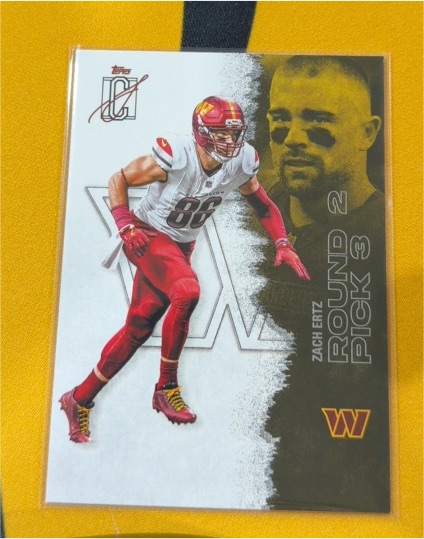 2023 Topps Zach Ertz Round 2 Pick 3 — front