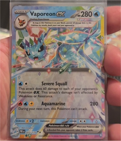 2020 Pokémon #023 Vaporeon ex — front