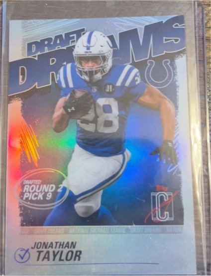 2020 Topps Chrome Draft Dreams #DD-8 Jonathan Taylor — front