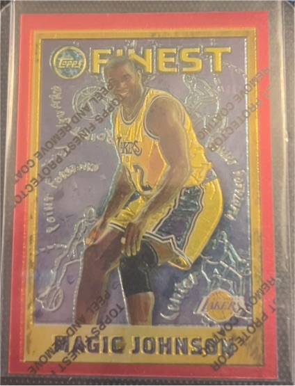 1993 Topps Finest #F1 Magic Johnson — front