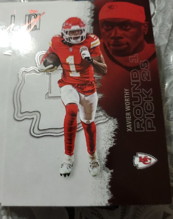 2023 Donruss #Round Pick 28 Xavier Worthy — front
