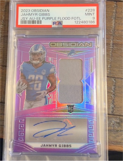 2023 Panini Obsidian #228 Jahmyr Gibbs — front
