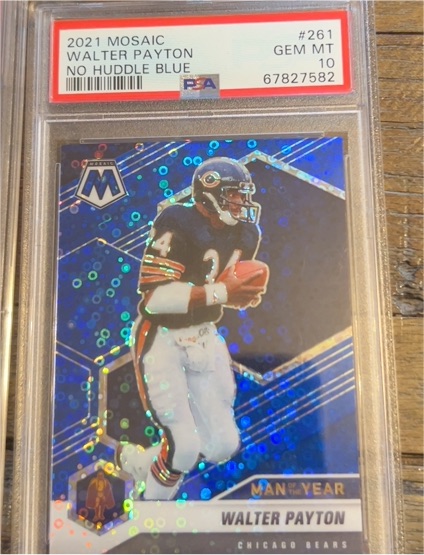 2021 Mosaic #261 Walter Payton No Huddle Blue — front