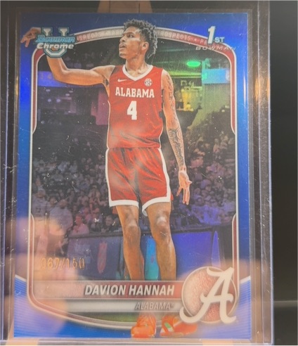 2020 Bowman Chrome #67 Davion Hannah — front