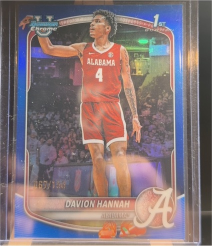2021 Bowman Chrome #067 Davion Hannah — front