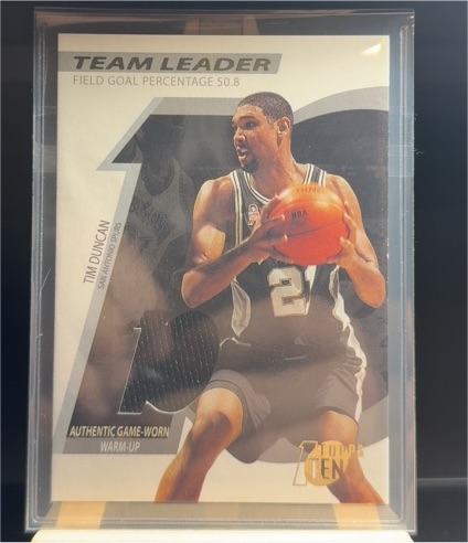2001 Topps Ten #TL-1 Tim Duncan Team Leader — front
