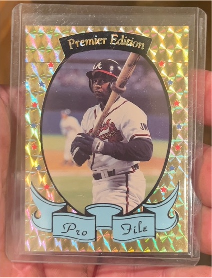 1991 Topps Premier Edition Pro File #1 Chipper Jones — front